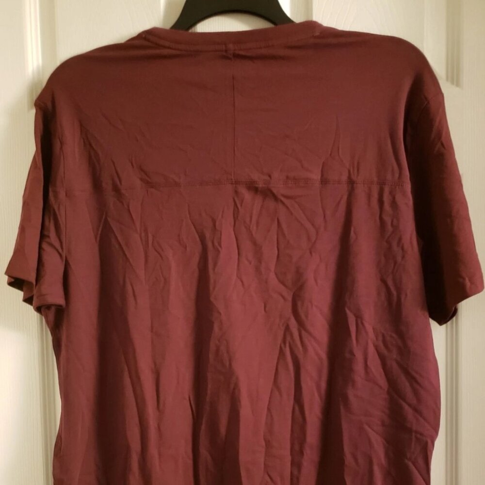 Kenneth Cole Active Men Core Collection T-shirt Short Sleeve Crew Burgundy Large - Picture 2 of 6